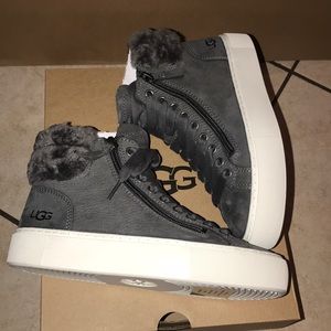 ugg briena hi top suede sneakers